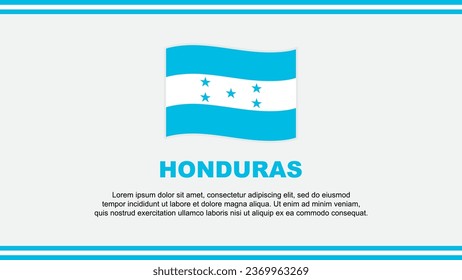 Plantilla de diseño de fondo de resumen de marca de Honduras. Banner del Día de la Independencia de Honduras Vector Ilustración de Medios Sociales. Diseño de Honduras