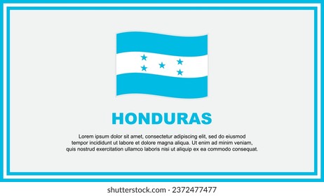 Honduras Flag Abstrakte Hintergrunddesign-Vorlage. Honduras Independence Day Banner Social Media Vektorgrafik. Honduras-Banner