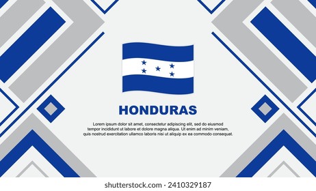 Plantilla de diseño de fondo de resumen de marca de Honduras. Ilustración de vectores de papel tapiz del Día de la Independencia de Honduras. Bandera