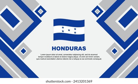 Plantilla de diseño de fondo de resumen de marca de Honduras. Ilustración de vectores de papel tapiz del Día de la Independencia de Honduras. Caricatura