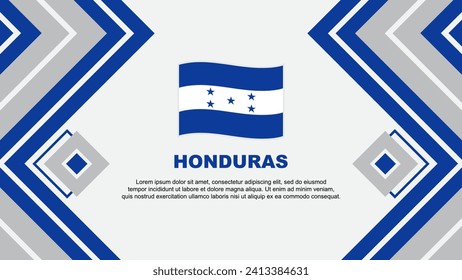 Plantilla de diseño de fondo de resumen de marca de Honduras. Ilustración de vectores de papel tapiz del Día de la Independencia de Honduras. Diseño