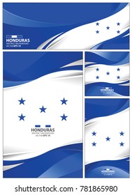 Honduras flag abstract colors background. Collection banner design. brochure vector illustration.
