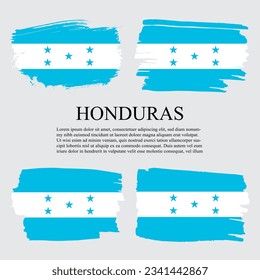 Honduras flag brush concept. Flag of Honduras grunge style banner background