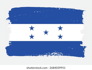 Honduras Flagge Pinsel Farbe Textur Vektorsymbol