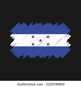 Honduras Flag Brush Painted Vector Illustration