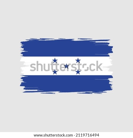 Honduras flag with brush stroke background