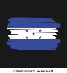 Honduras Flag Brush Vector Illustration
