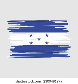 Honduras Flag Pinselstrich Vektorgrafik