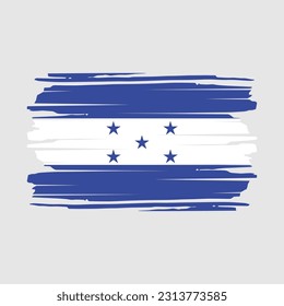 Ilustración del vector del pincel de bandera de Honduras