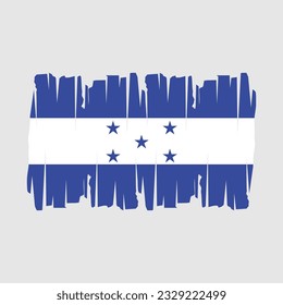 Ilustración del vector del pincel de bandera de Honduras