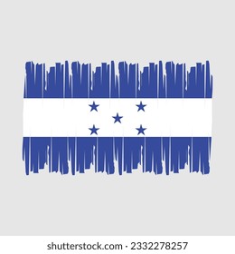 Ilustración del vector del pincel de bandera de Honduras