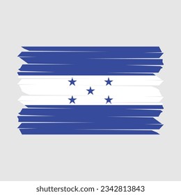 Honduras Flag Brush Vector Illustration