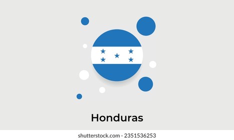 Honduras-Flagge Blase Kreis um Form Symbol bunte Vektorgrafik