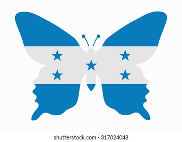 honduras flag butterfly