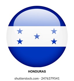 HONDURAS flag button on white background
