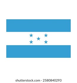 Honduras flag design icon emoticon. Vector illustration on white background of Honduras flag.