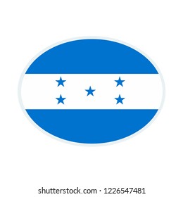 Honduras flag. Honduras ellipse flag.