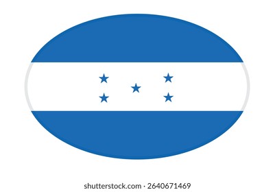 Honduras flag ellipse shaped. vector	
