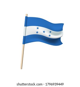 Honduras flag. Five stars on white and blue stripes. Vector illustration