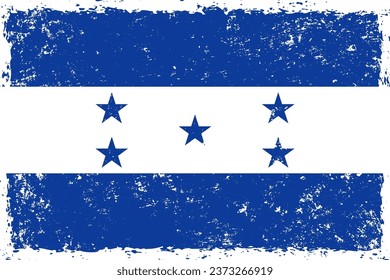 Honduras flag grunge distressed style