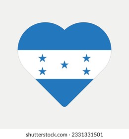 Honduras flag heart country graphic element Illustration template design

