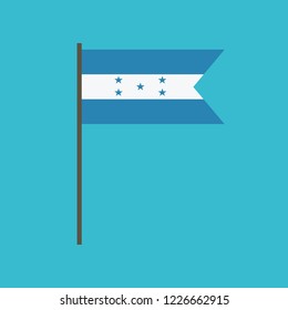 Honduras flag icon in flat design. Independence day or National day holiday concept.
