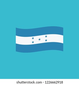 Honduras flag icon in flat design. Independence day or National day holiday concept.
