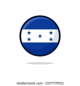 Honduras Flag Icon. Honduras Flag flat style isolated on a white background - stock vector.
