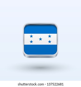Honduras flag icon square form on gray background. Vector illustration.
