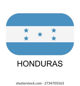 Honduras flag illustrated in vector on a white background