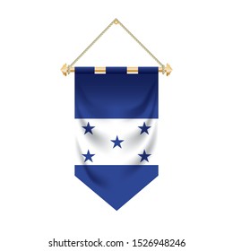 The Honduras flag isolated on the white background.