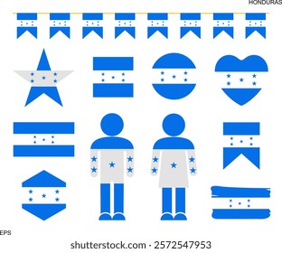 Honduras flag logo. Isolated Honduras flag on white background