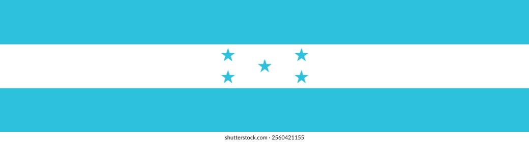 Honduras flag long banner digital vector illustration