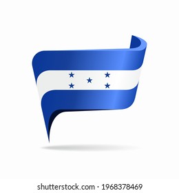 Honduras flag map pointer layout. Vector illustration.