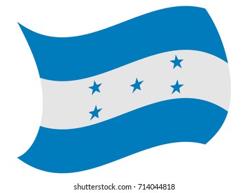 honduras flag moved by the wind