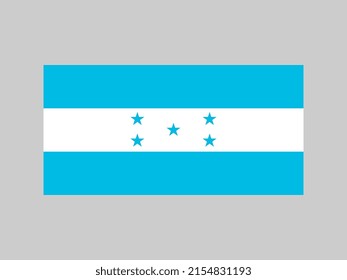 Honduras flag, official colors and proportion. Vector illustration.