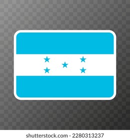 Honduras flag, official colors and proportion. Vector illustration.