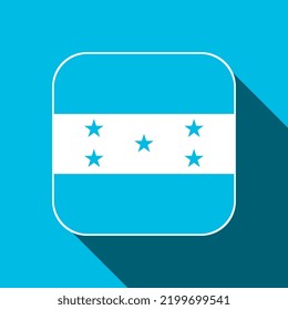Bandera de Honduras, colores oficiales. Ilustración vectorial.