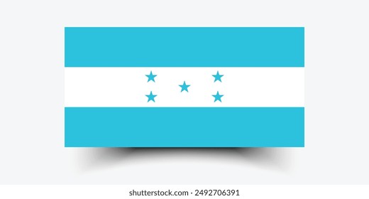 Honduras flag. Flag of Honduras. The official ratio. Flag icon. Standard color. Standard size. A rectangular flag. Computer illustration. Digital illustration. Vector illustration.