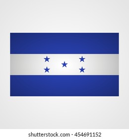 Honduras flag on a gray background. Vector illustration