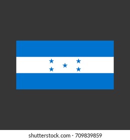 Honduras flag on the gray background. Vector illustration