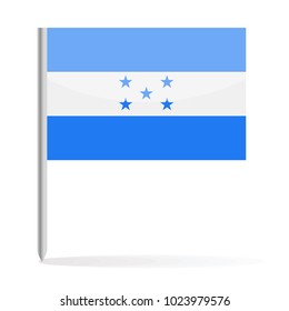 Honduras Flag Pin Vector Icon - Illustration