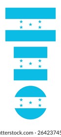 
Honduras flag PNG vector. Honduras square and round icon isolated on transparent PNG background. Honduras flag icon.


