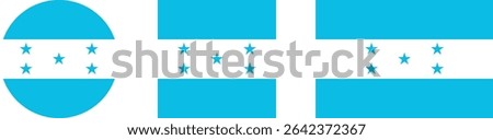 
Honduras flag PNG vector. Honduras square and round icon isolated on transparent PNG background. Honduras flag icon.

