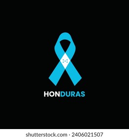 Honduras flag ribbon design vector