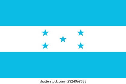 Honduras flag shape. Flag of Honduras