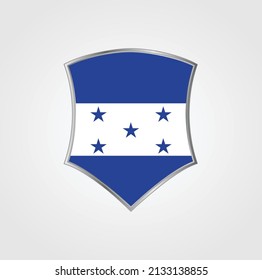 Honduras Flag Shield Frame National Flag Stock Vector (Royalty Free ...