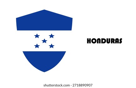 Honduras flag in shield shape (badge)