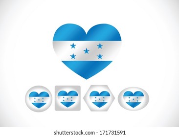 Honduras  flag themes idea design