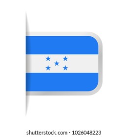 Honduras Flag Vector Bookmark Icon - Illustration